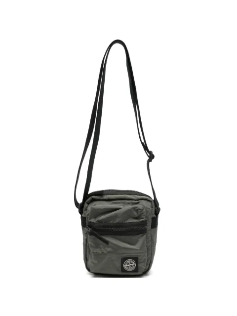 Stone Island logo-patch messenger bag Green L2S159200015S0251