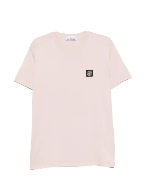 Stone Island logo-patch T-shirt Pink L2S152100027S0013