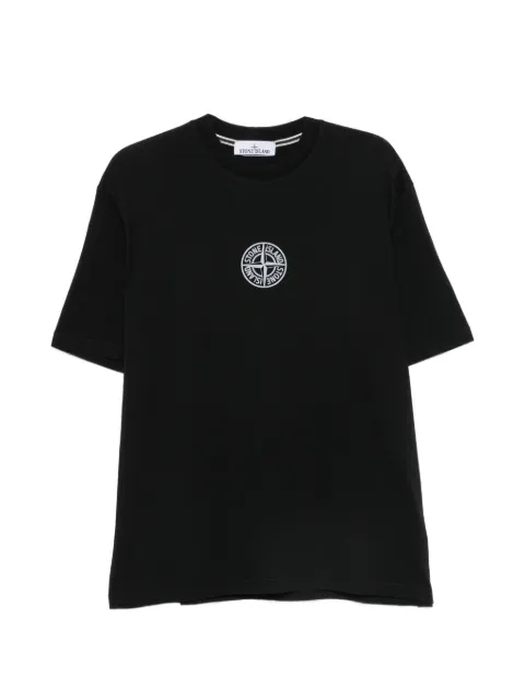Stone Island logo-print crew-neck T-shirt Black L2S152100001S0480
