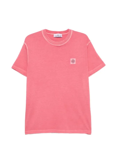 Stone Island logo-patch T-shirt Pink L2S152100026S0057