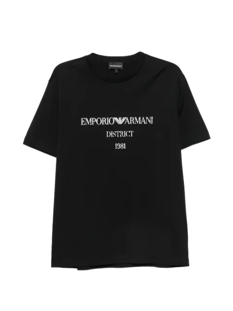 Emporio Armani logo-print crew-neck T-shirt Black EM007283AF29523