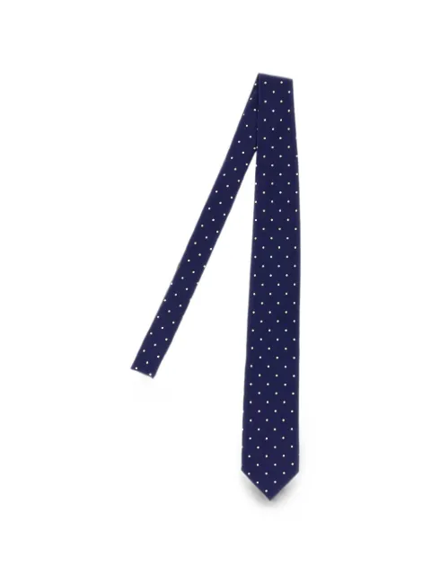 TOM FORD polka-dot silk tie Blue STE001S0338