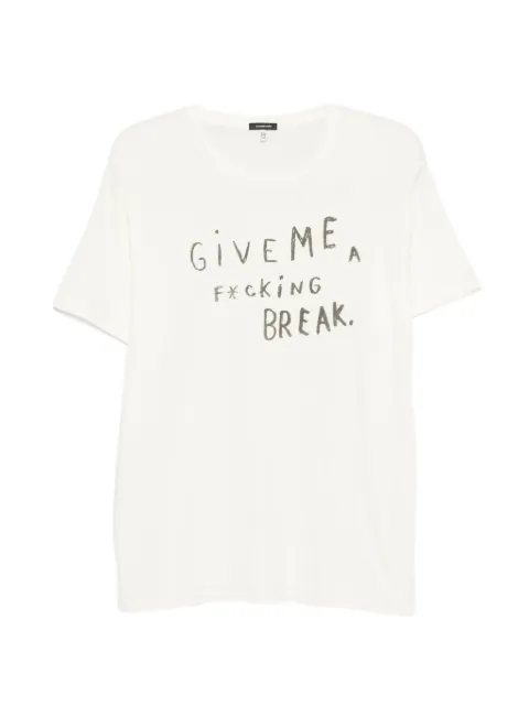 R13 lettering-print T-shirt Neutrals R13WK001K153B