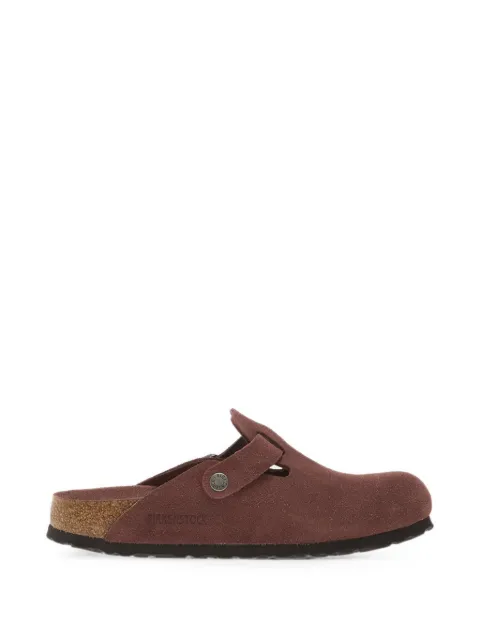 Birkenstock Boston buckle-fastening suede clogs Brown 1033096