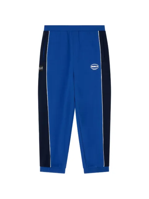 Ea7 Emporio Armani logo-print side-stripe track pants Blue 7M000987AF12660