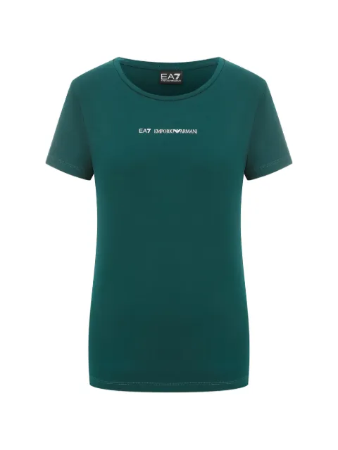 Ea7 Emporio Armani logo-print crew-neck T-shirt Green 7W000798AF12115