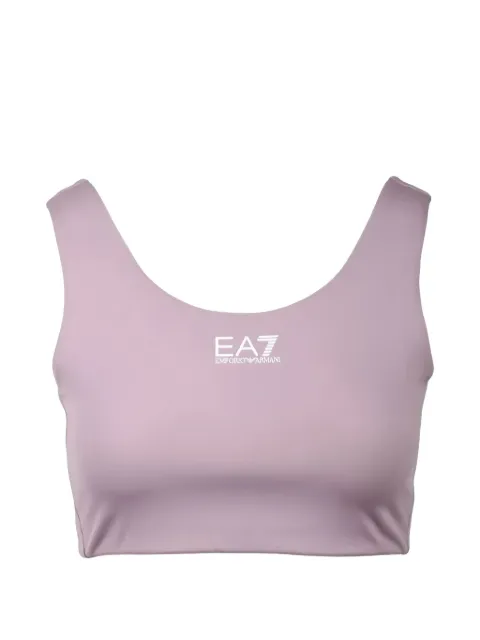 Ea7 Emporio Armani logo-print sports top Purple 7W000230AF12625