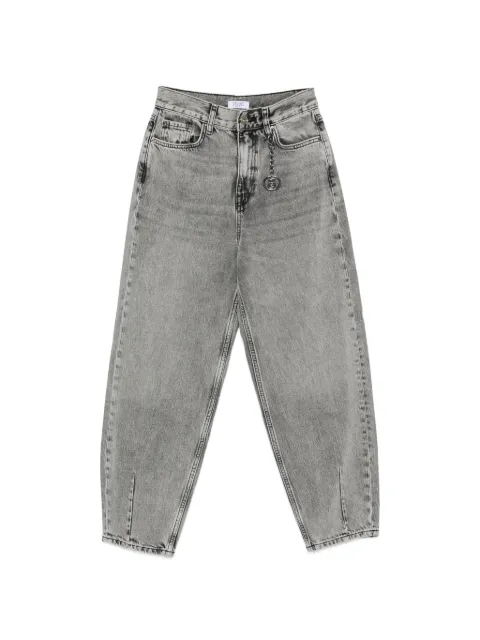 LIU JO logo-charm acid-wash jeans Grey UF6159D4854