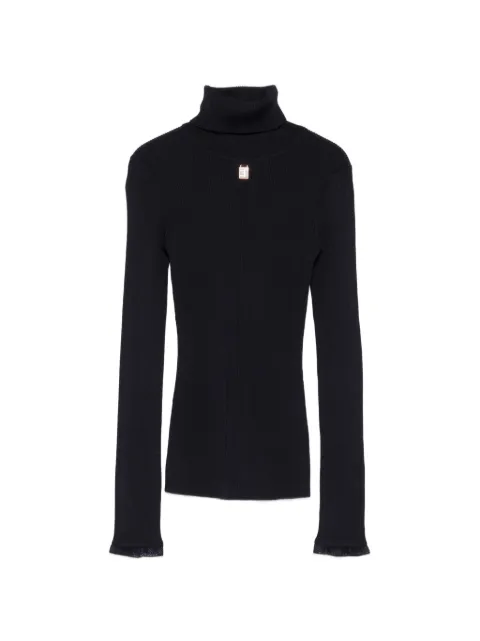 Elisabetta Franchi logo-plaque roll-neck sweater Blue MK22B66E2
