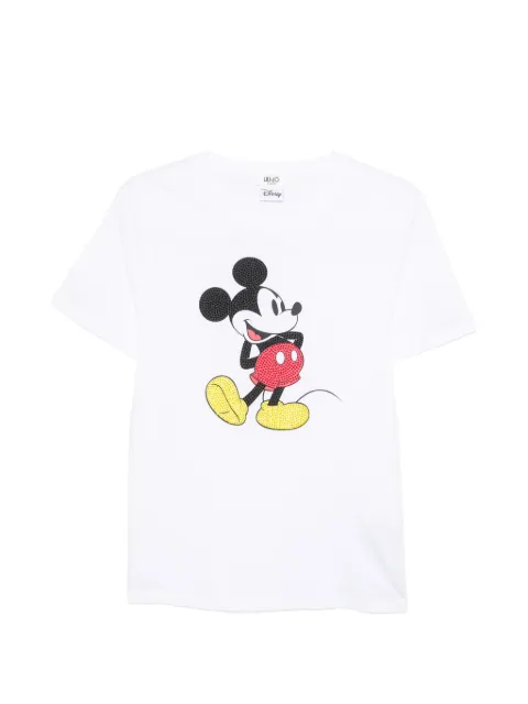 LIU JO Mickey Mouse rhinestone-embellished T-shirt White WF6441JS904
