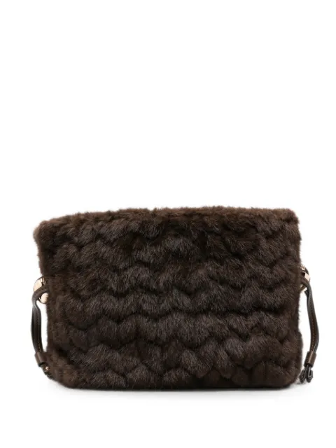 LIU JO faux-fur tote bag Brown AF6099E1168