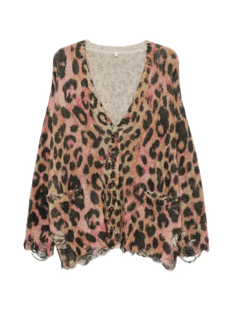 R13 leopard-print cardigan Black R13WY198Y307B