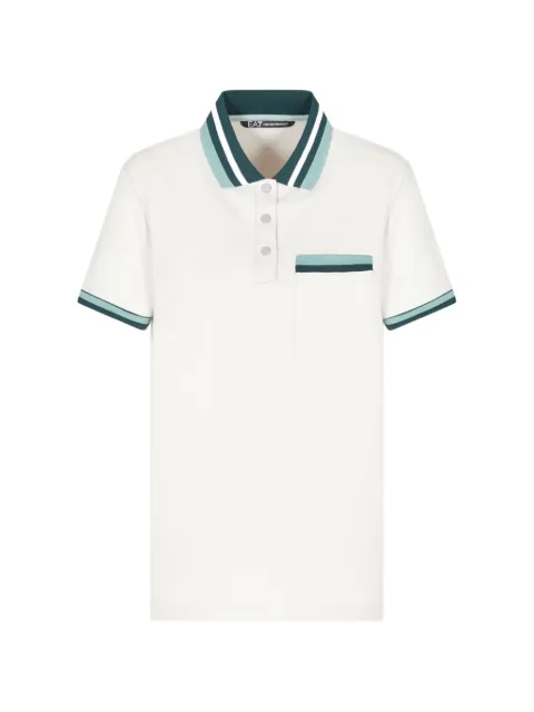 Ea7 Emporio Armani Golf Pro contrast-trim polo shirt White 7W000598AF16807
