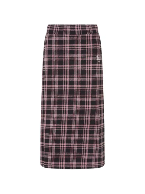 Ea7 Emporio Armani tartan-print midi skirt Black 7W000607AF16752
