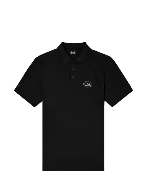 Ea7 Emporio Armani logo-print short-sleeve polo shirt Black 7M000850AF16253