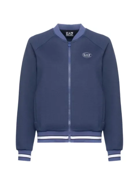 Ea7 Emporio Armani logo-print zip-up bomber jacket Blue 7W000570AF16253