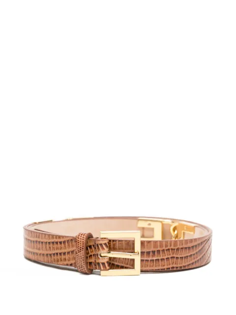 Elisabetta Franchi crocodile-effect leather belt Brown CT54S66E2