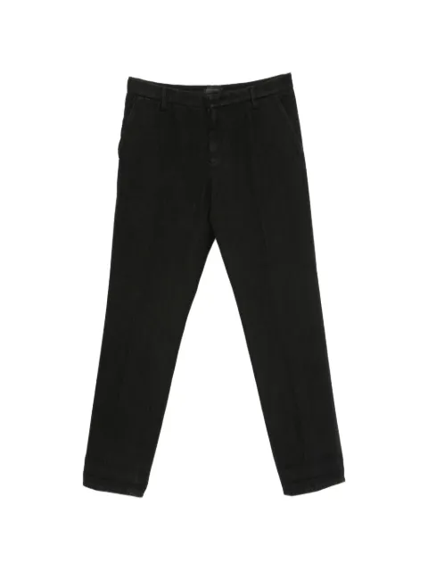 DONDUP logo-plaque straight-leg jeans Black UP688DFK348UNB4