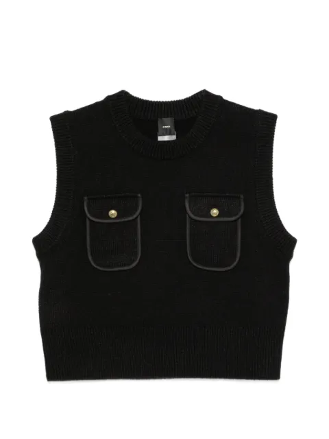 PINKO pocket-detail sleeveless sweater Black 107799A3OH