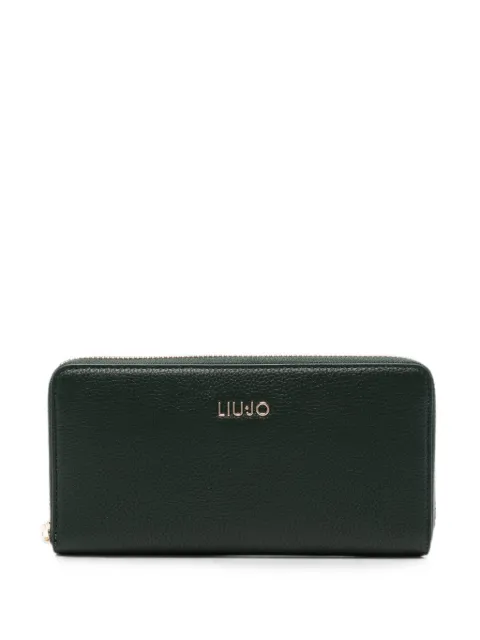 LIU JO logo-plaque zip-around wallet Green AF6170E1019