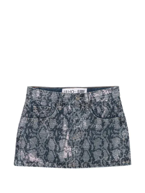 LIU JO x Elodie cotton mini skirt Blue UF6523D4854