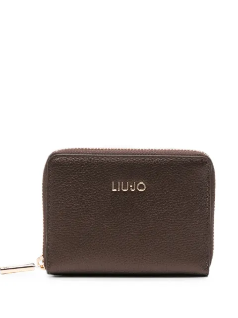 LIU JO logo-plaque zip-around wallet Brown AF6156E1019