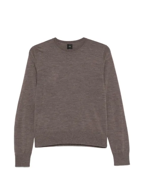 PINKO Lourdes crew-neck ribbed-trim sweater Grey 107262A3FY