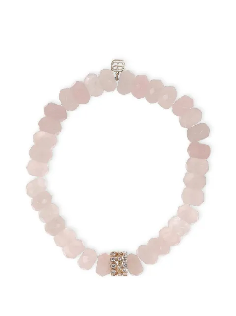 Sydney Evan rose-quartz and diamond beaded bracelet Gold CJP3087Y4578