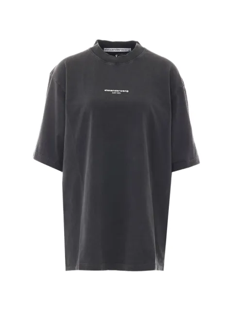 Alexander Wang logo-print oversized T-shirt Black UCC3261905