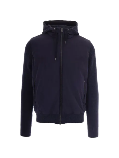 Herno hooded panelled jacket Blue MC00055UR702609201