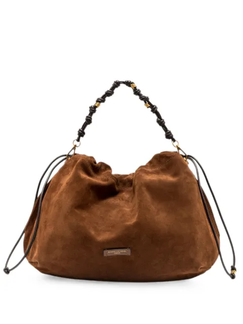 GIANNI CHIARINI large Morgana suede shoulder bag Brown BS12260CMPL