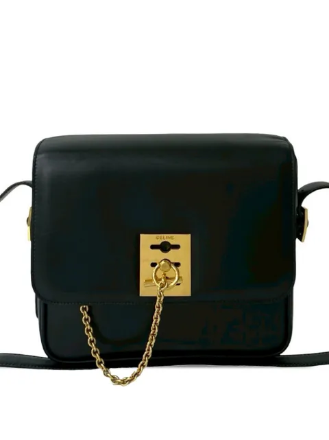 Celine Pre-Owned 20th Century Leather crossbody bag Black 0PO3BD0A6O71AXL4