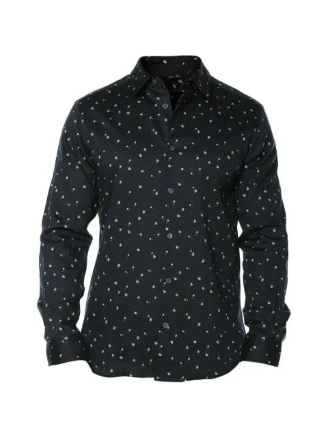 Ted Baker floral-print long-sleeve shirt Blue 282627NAVY