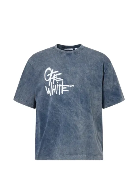 Off-White Skate logo-print T-shirt Blue OMAA120S26JER00G4001