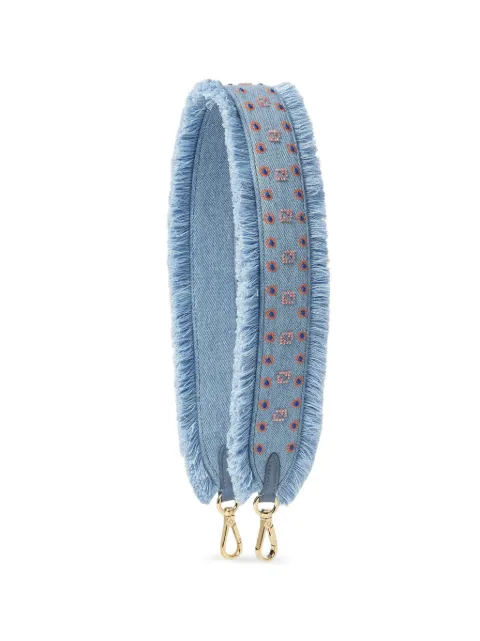 FENDI Strap You embroidered bag strap Blue 8AX013B126
