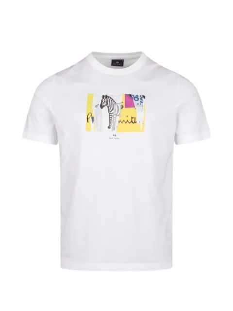 PS Paul Smith zebra-print short-sleeve T-shirt White M2R011RWP6872