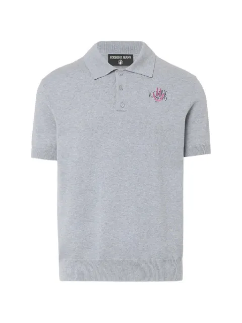 Iceberg logo-embroidered polo shirt Grey 26EJ1P0A00595018925