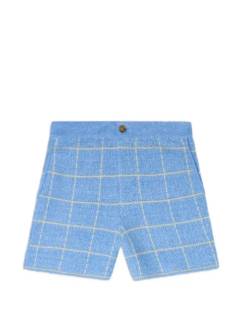 Guest In Residence plaid shorts Blue W42832AL