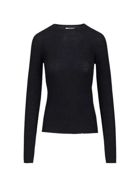 Balenciaga ribbed-knit seamless sweater Blue 875678T1785