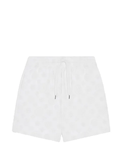 Casablanca monogram-embroidered cotton shorts White MPF26JTR00304