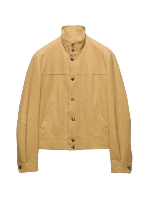 Prada button-down leather jacket Neutrals UPW60518OK