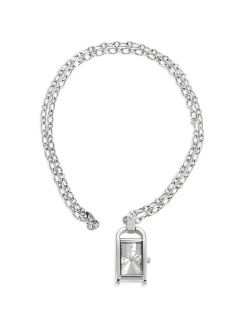 Invicta rectangular-frame 17.5mm necklace watch Silver 49934