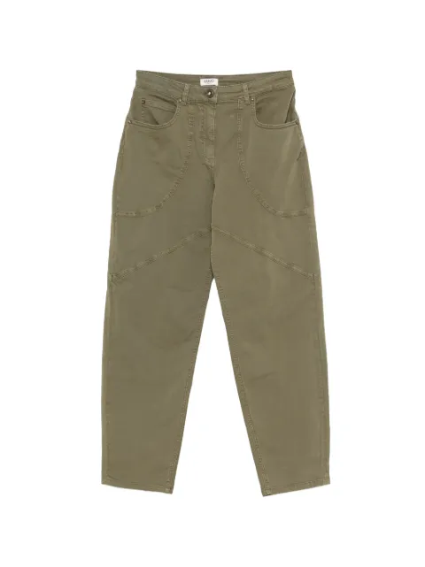 LIU JO seam-detail trousers Green WF6080T708A90510