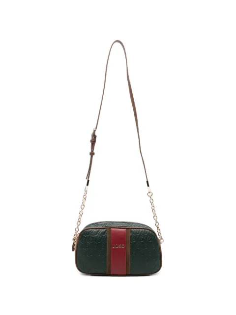 LIU JO monogram-embossed logo-plaque tote bag Green AF6106E114195320