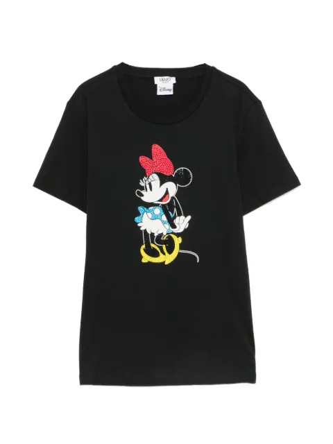LIU JO x Disney Minnie Mouse rhinestone-embellished T-shirt Black WF6441JS904