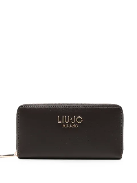 LIU JO logo-plaque zip-around wallet Brown AF6170E1120