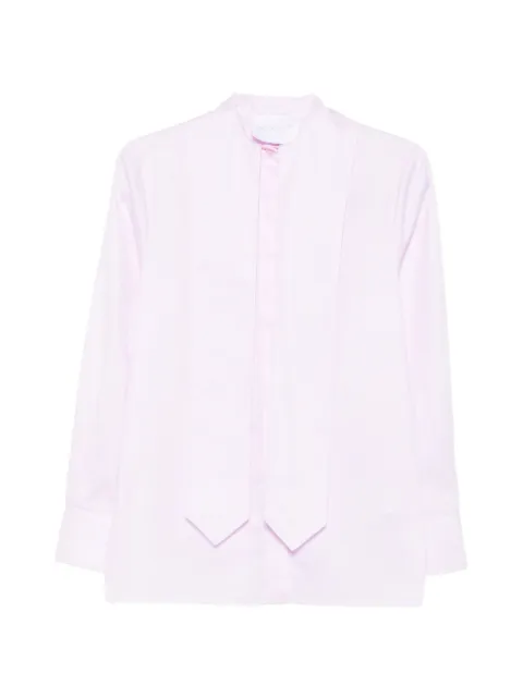 DONDUP pussy-bow long-sleeve shirt Pink DC500CF0200DXXXDD