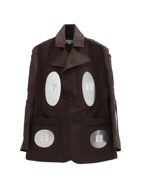 Walter Van Beirendonck mirror-detail notch-lapel jacket Brown 1004