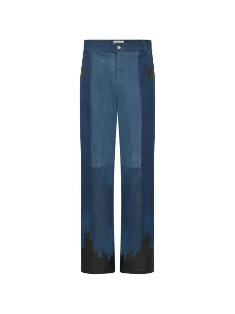 Marine Serre wide-leg jeans Blue MPA098AUDEN0016BL90