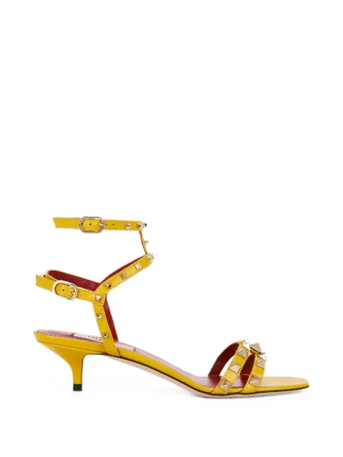 Valentino Garavani Rockstud leather sandals Yellow WS0PV6JDW
